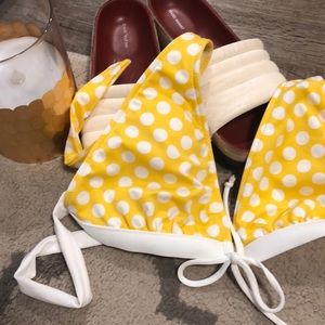 PLAYA by LA BLANCA YELLOW POLKA DOT BIKINI TOP!